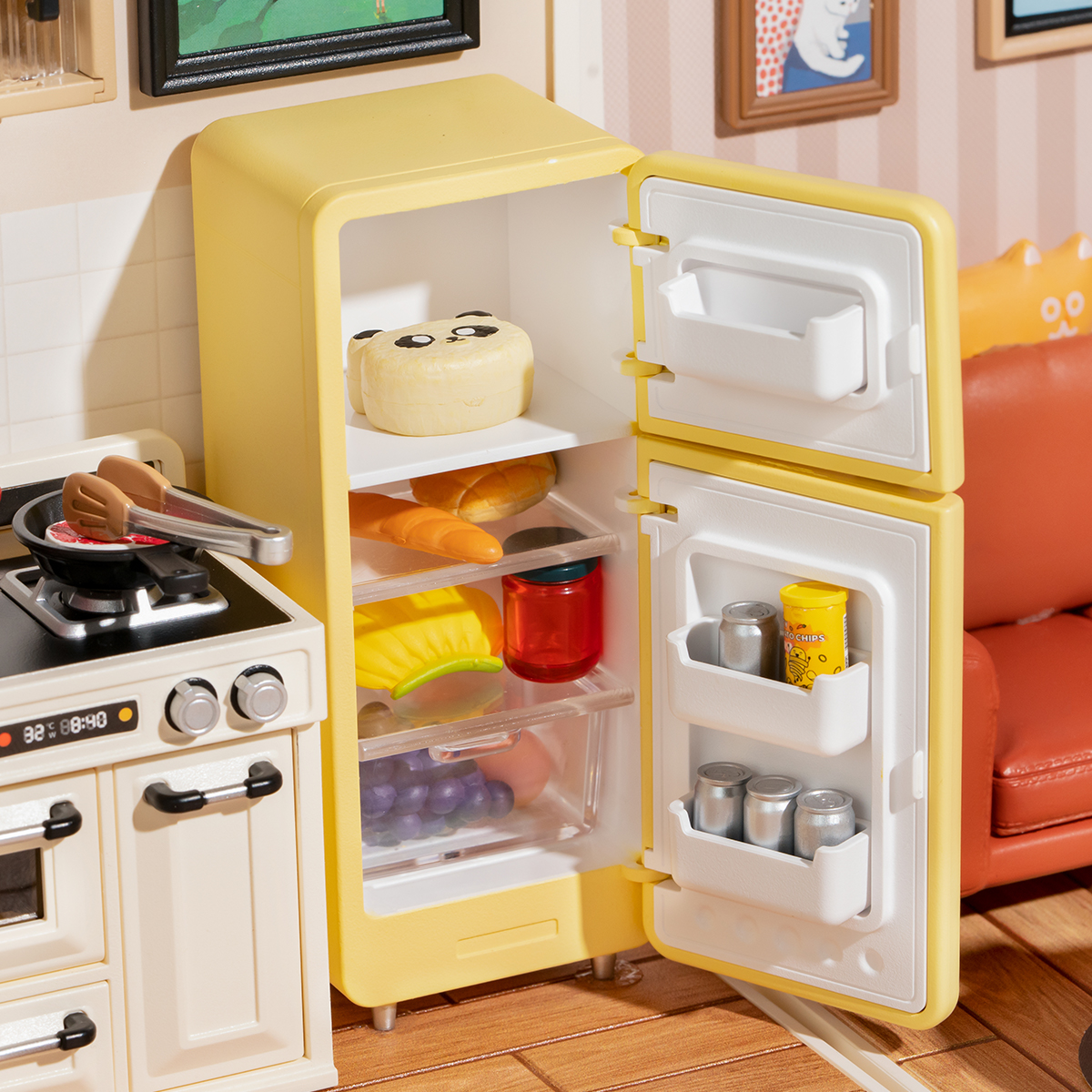 Rolife Happy Meals Kitchen Super Creator Miniature House DW008 image de galerie 3