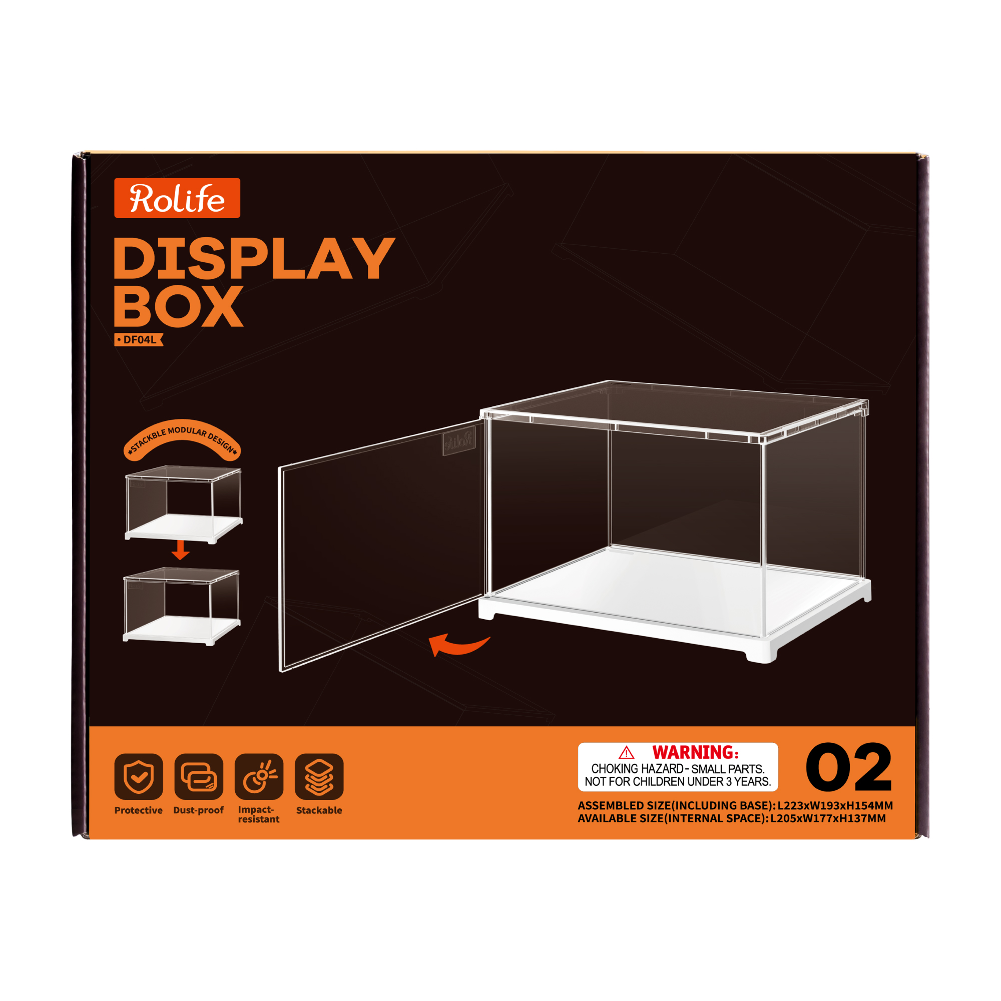 Rolife DF04L product package for the acrylic display box