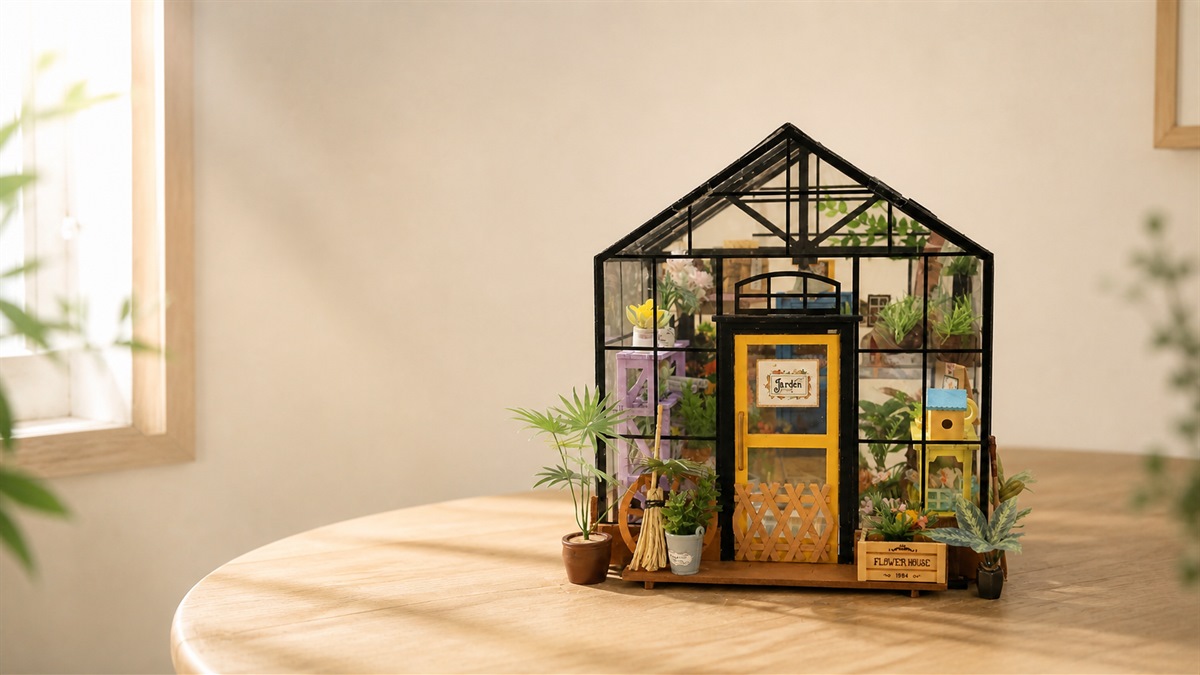 Cathy’s Flower House DG104 displayed in a warm, sunlit home setting