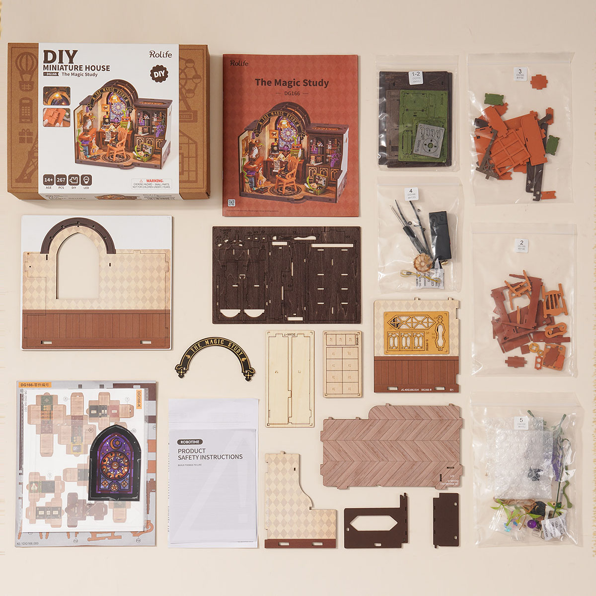 Rolife DIY Miniature House - The Magic Study DG166 galerij afbeelding 3