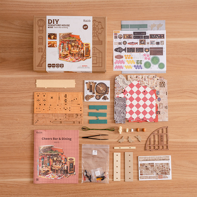 Rolife DIY Miniature House - Cheers Bar & Dining DG173 vue détaillée