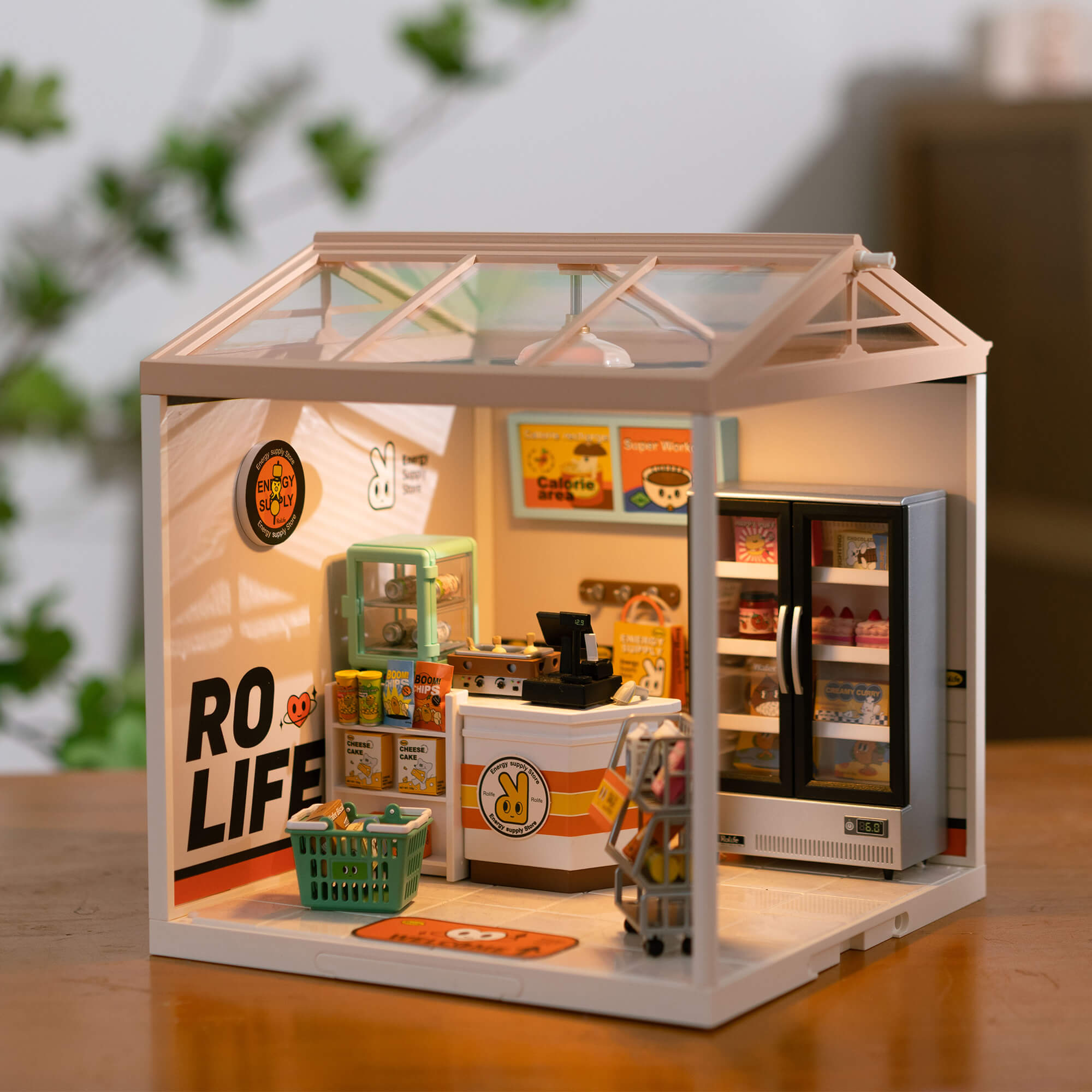 Rolife Energy Supply Store Super Creator Miniature House DW002 tabletop display scene