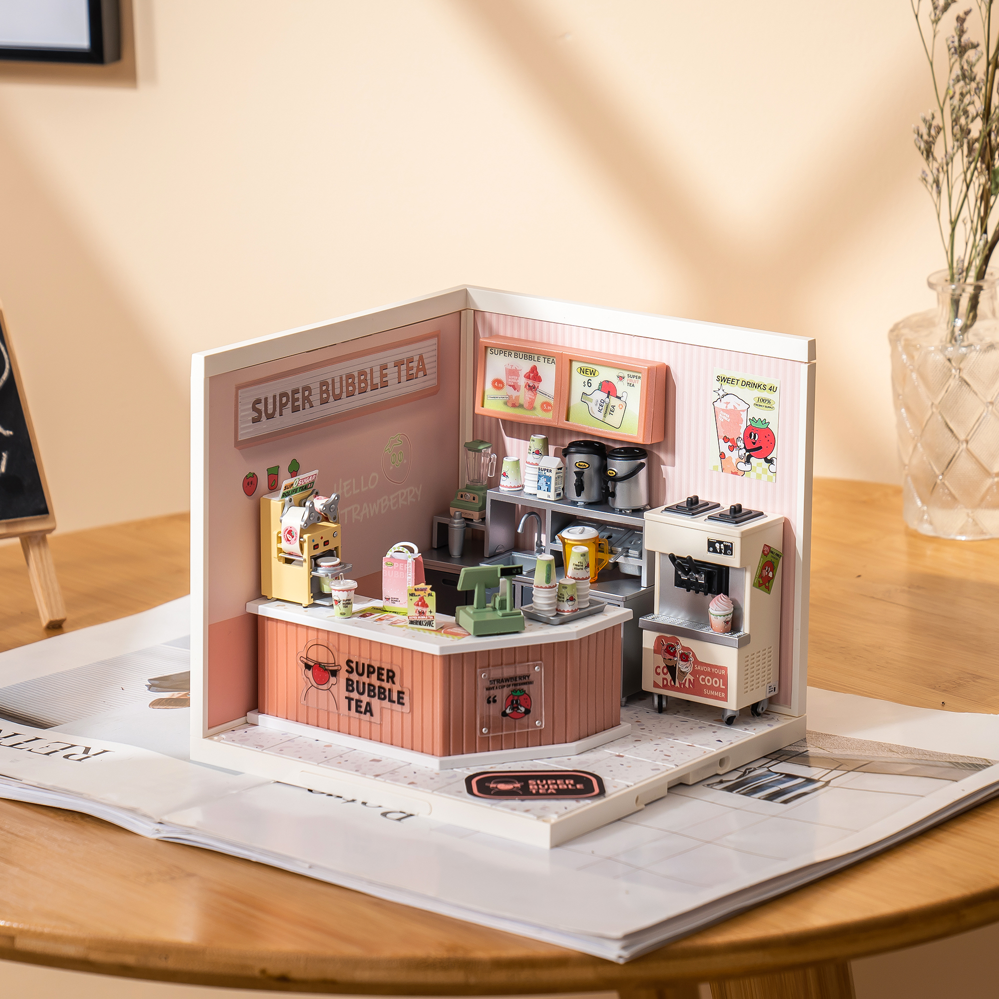 Rolife Double Joy Bubble Tea Super Creator Miniature House DW006