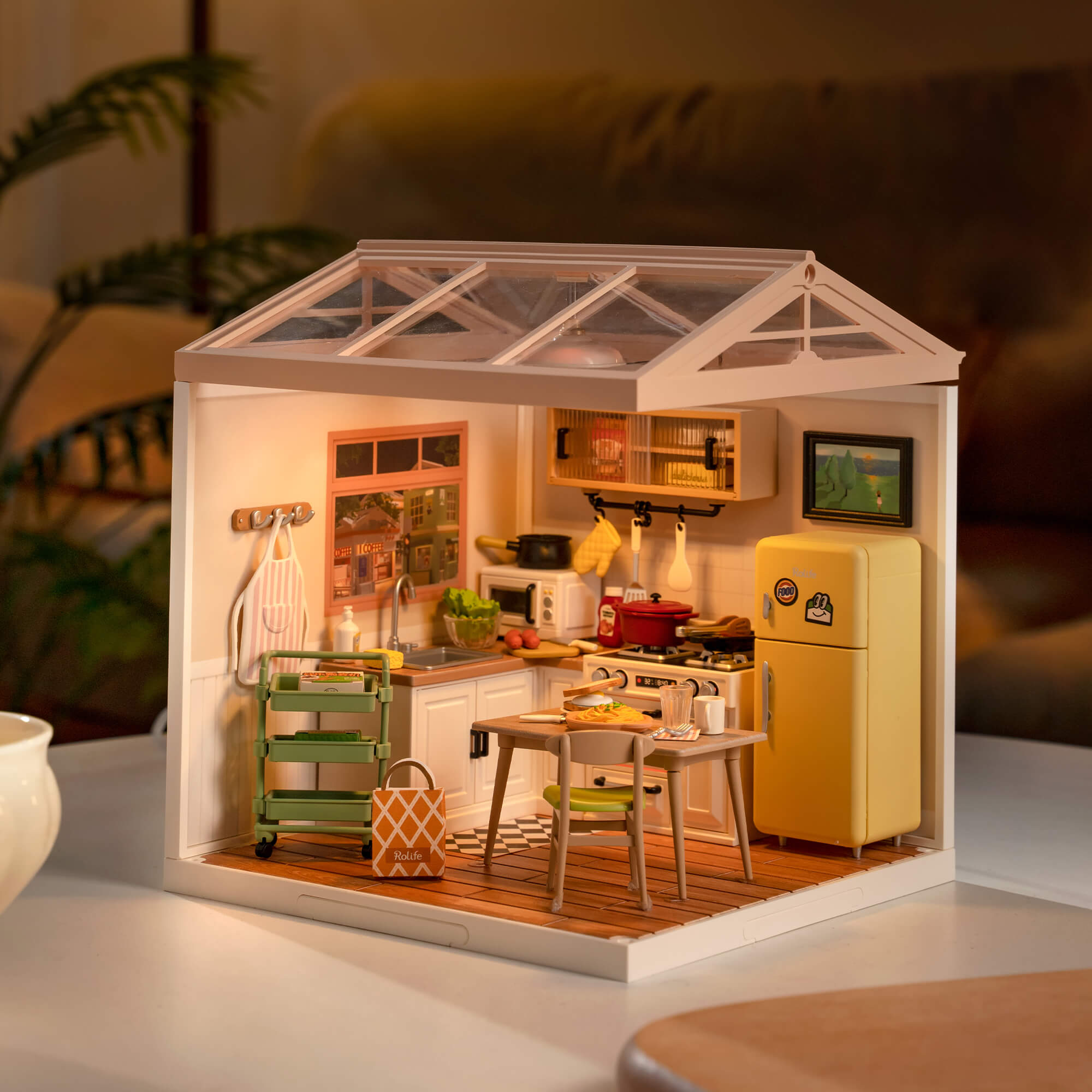 Rolife Happy Meals Kitchen Super Creator Miniature House DW008 gallery image 1