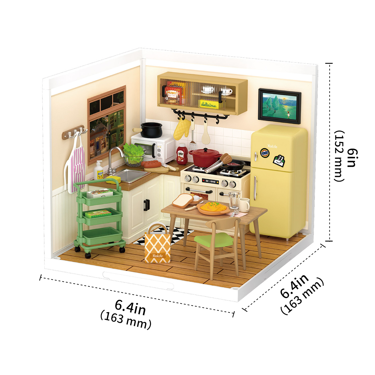 Rolife Happy Meals Kitchen Super Creator Miniature House DW008 image de galerie 6