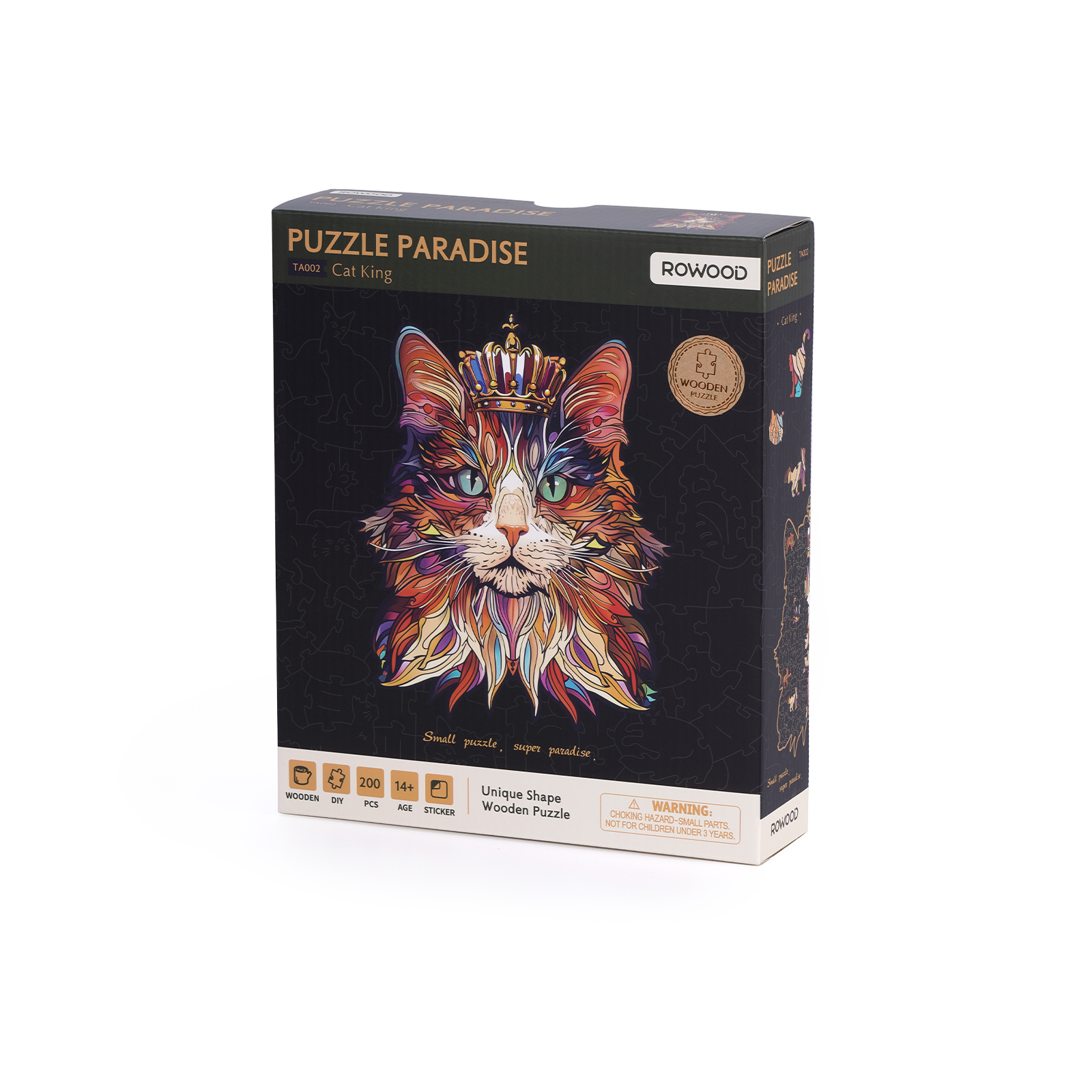 Rowood Wooden Jigsaw Puzzle - Cat King TA002 gallery image 5