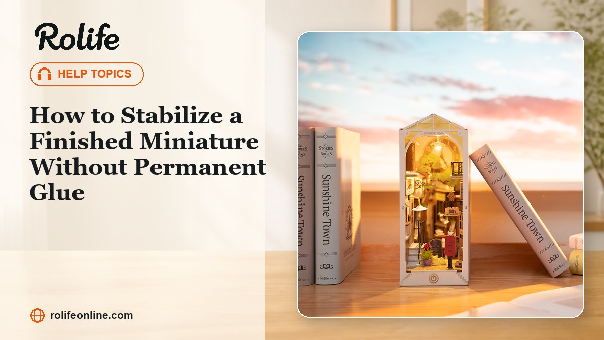 Rolife Help Topics cover with the current Rolife logo and Sunshine Town book nook