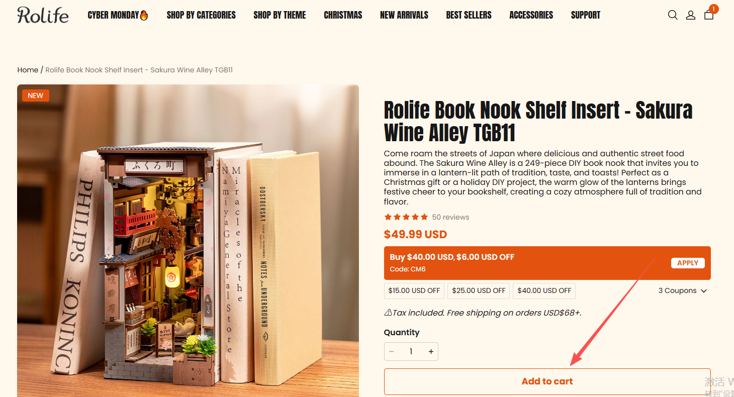 Choose Rolife DIY kits before applying a coupon code