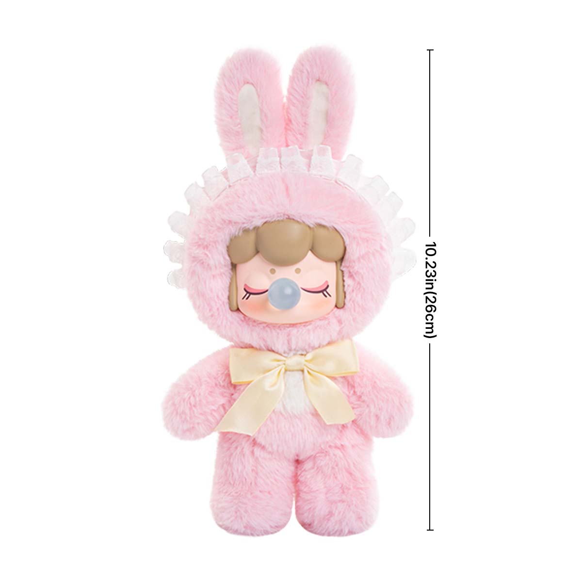 Nanci's Shining Bunny MNBXX Größe Grafik zeigt eine Höhe von 10,23 Zoll (26 cm) für die Plüschpuppe.