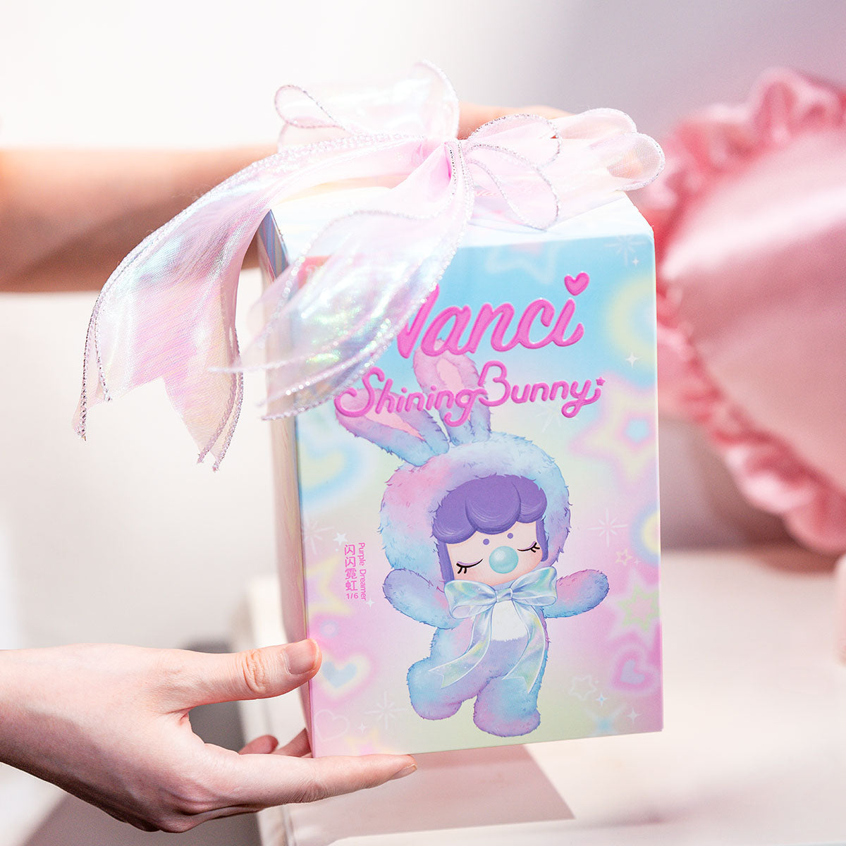 Nanci's Shining Bunny MNBXX Geschenkboxverpackung in der Hand gehalten