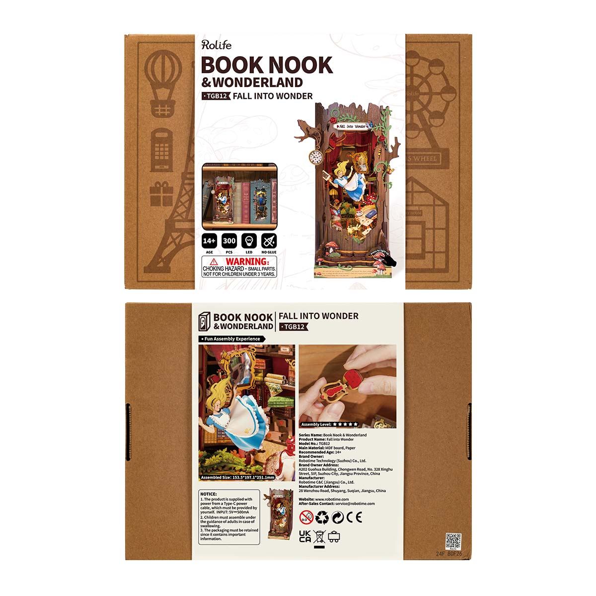 Fall into Wonder TGB12 Paket Vorder- und Rückseite mit Produktinformationen