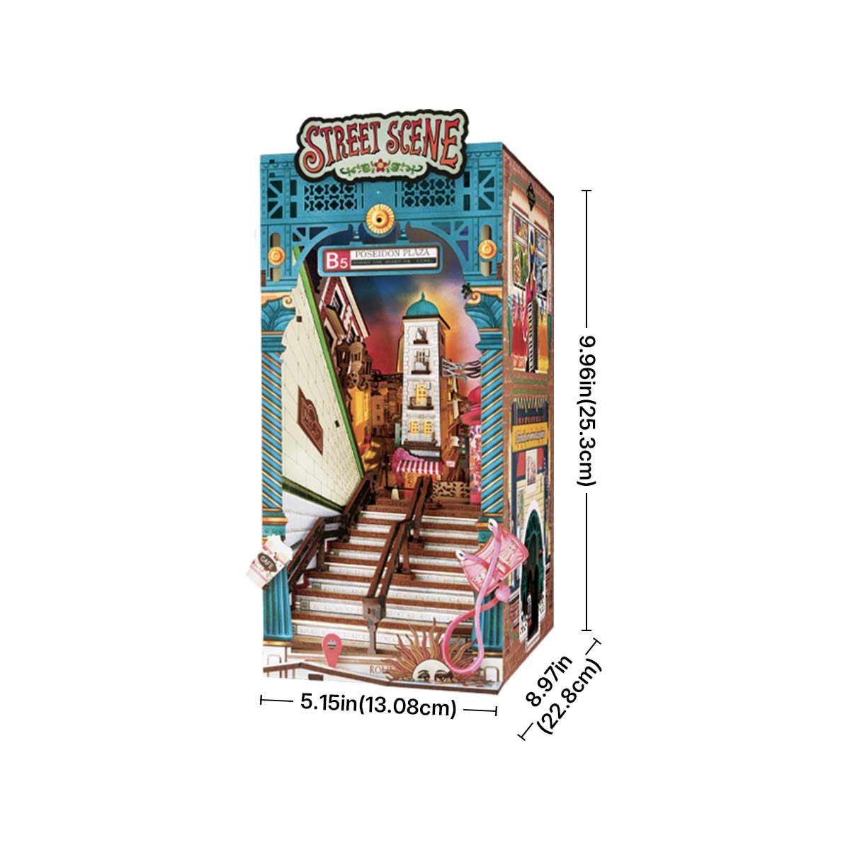 Straßenszene TGB13 Größe Grafik, 13 x 19,5 x 25,5 cm book nook