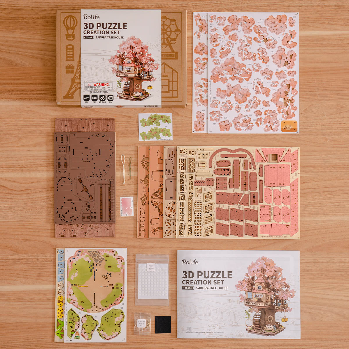 Rolife 3D Holzpuzzle - Sakura Baumhaus TGS04 Detailansicht
