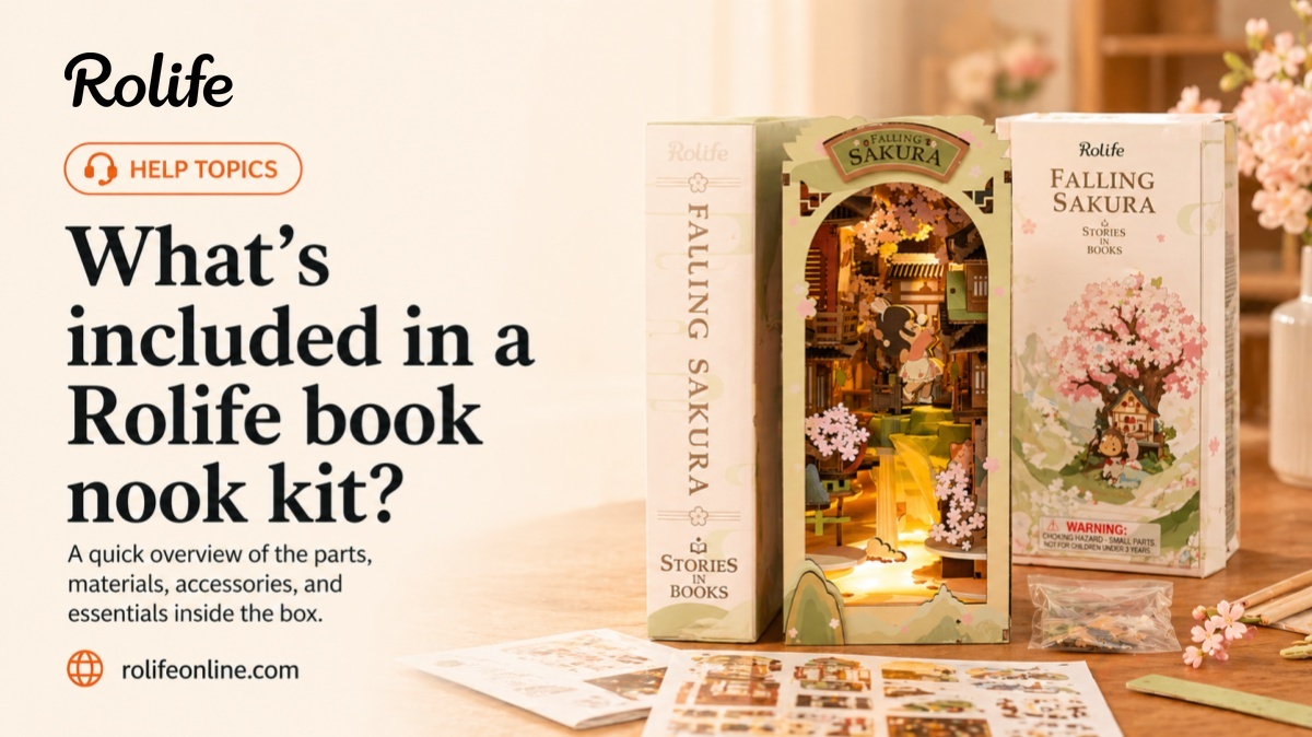 What S Included in A Rolife Book Nook Kit