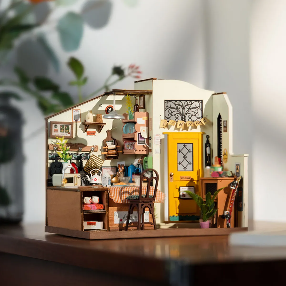Rolife DIY Miniature House - Cuisine Confortable DG159 scène d'affichage de table