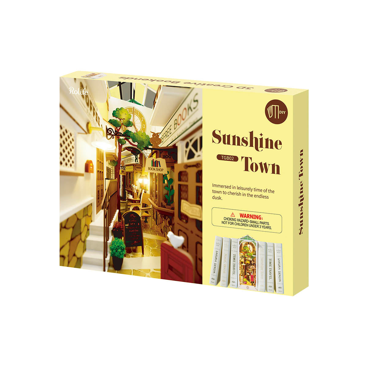 Rolife DIY Book Nook Kit Sunshine Town TGB02 boîte de produit