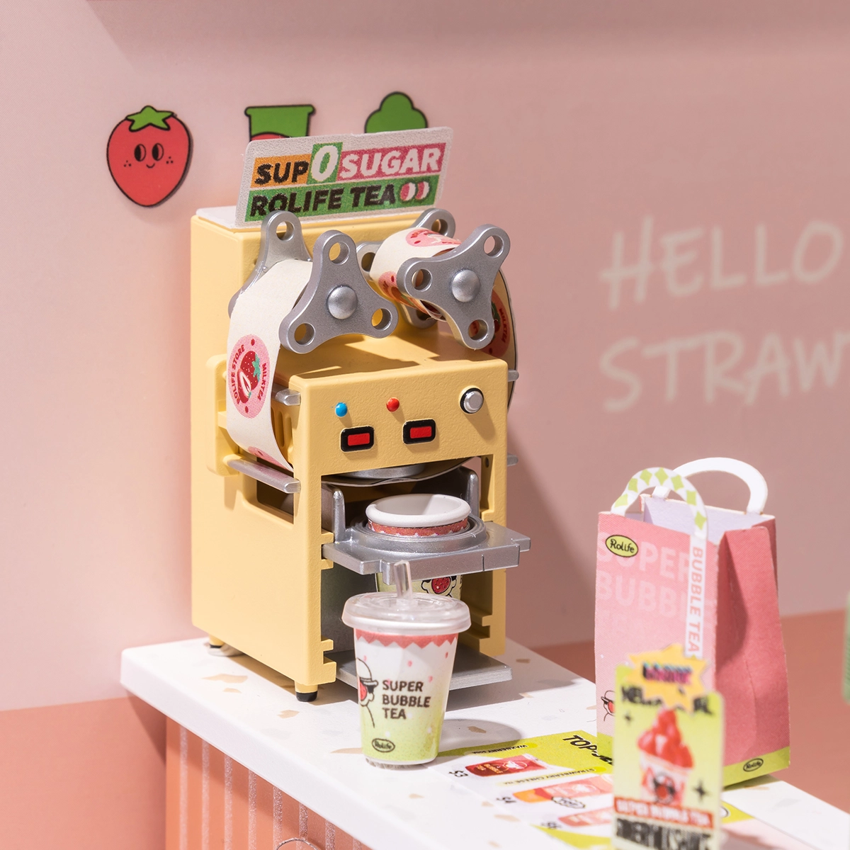 Rolife Double Joy Bubble Tea Super Creator Miniature House DW006 imagen no legible de marcador de posición del archivo fuente