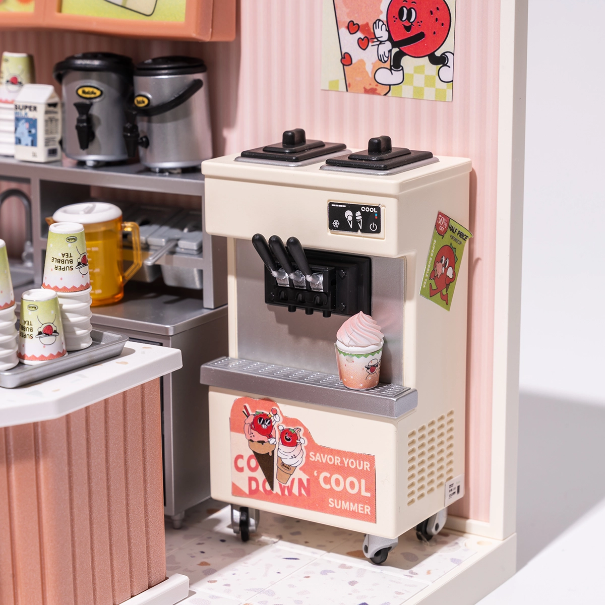 Rolife Double Joy Bubble Tea Super Creator Miniature House DW006 imagen no legible de marcador de posición del archivo fuente