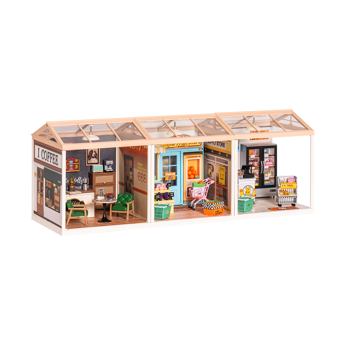 Rolife Super Creator - Super Store Series horizontal combined store display scene