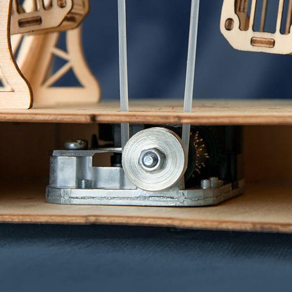 Rolife Moderne Musikbox - Riesen 3D Holzpuzzle - Riesenrad TGN01 Radbasis Detailaufnahme