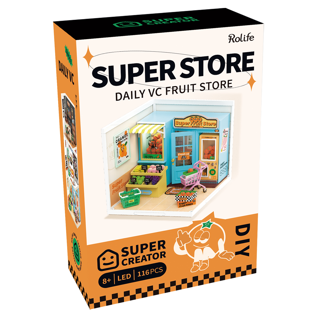 Rolife Super Fruit Store Super Creator Miniature House DW003 boîte de produit