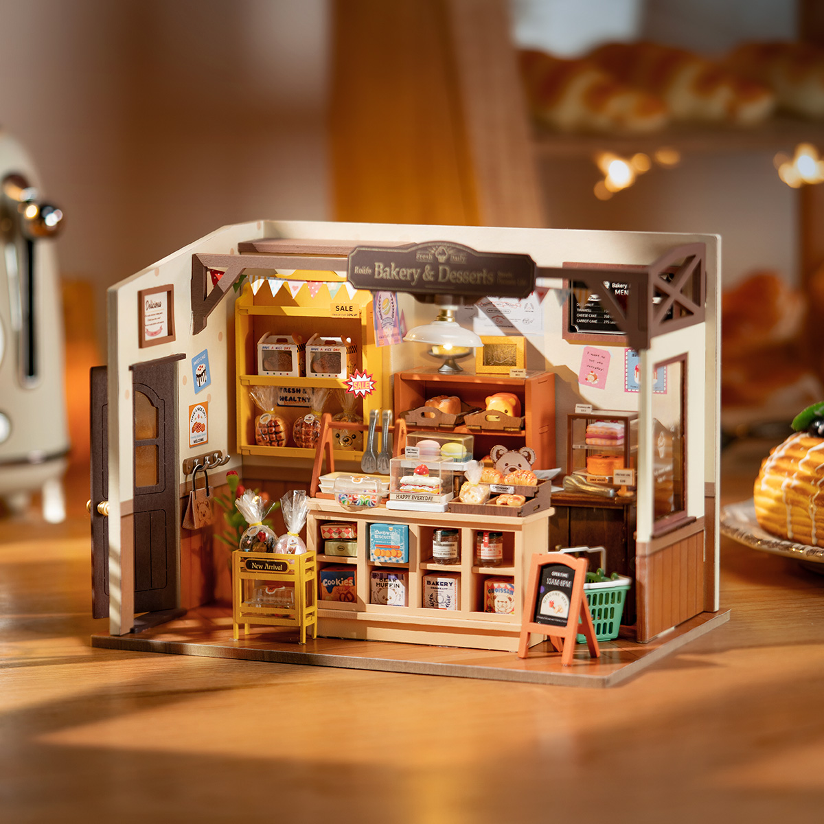 Rolife DIY Miniature House - La maison de pâtisserie de Becka DG161 scène d'affichage de table