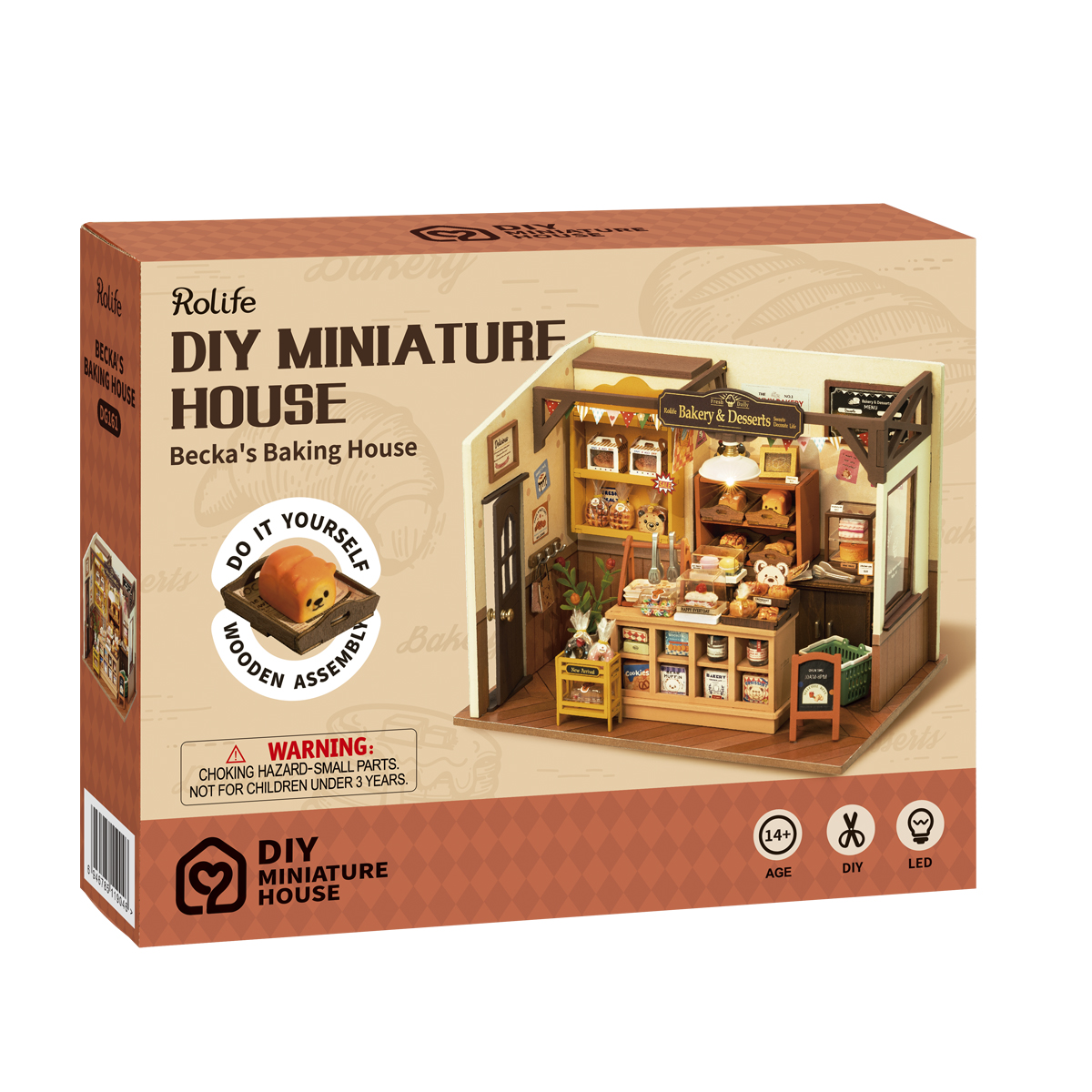 Rolife DIY Miniature House - La maison de pâtisserie de Becka DG161 emballage du produit