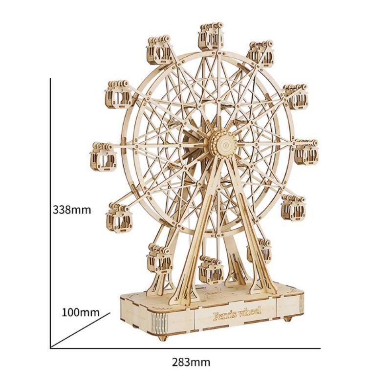 Rolife Modern Music Box - Gaint 3D Holzpuzzle - Riesenrad TGN01 Größe Grafik mit 283 mm Breite und 338 mm Höhe angezeigt
